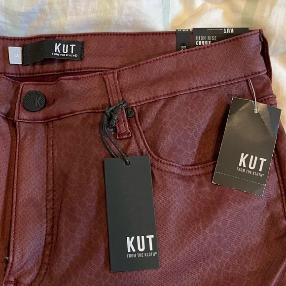 NWT Kut from the Kloth Connie High Rise Fab Ab Ankle Skinny Pant Snakeskin Print - Picture 14 of 15